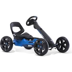 Jouet-Kart à pédales Reppy Roadster - BERG - Noir/Bleu - Siège réglable - Pneus EVA - Pour enfants de 2,5 à 6 ans