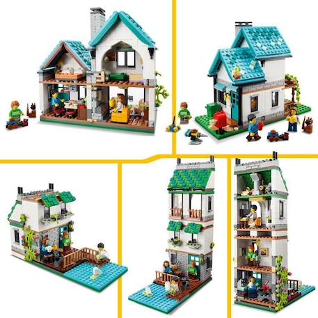 LEGO® Creator 3-en-1 31139 La Maison Accueillante, Maquette avec 3 Maisons Différentes, et Figurines BLEU 3 - vertbaudet enfant 