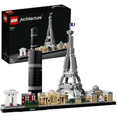 -LEGO® 21044 Architecture Paris Maquette à Construire avec Tour Eiffel, Collection Skyline, Décoration Maison, Idée de Cadeau