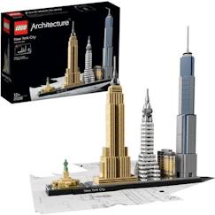 Jouet-Jeux d'imagination-Jeux de construction-LEGO® Architecture - New York - Statue de la Liberté - Maquette Miniature - 598 pièces