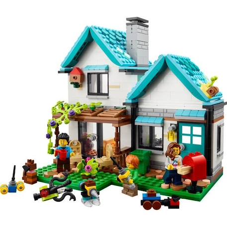 LEGO® Creator 3-en-1 31139 La Maison Accueillante, Maquette avec 3 Maisons Différentes, et Figurines BLEU 2 - vertbaudet enfant 