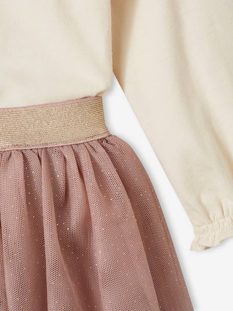 Ensemble bébé fille T-shirt à collerette jupon tulle écru 6 - vertbaudet enfant 