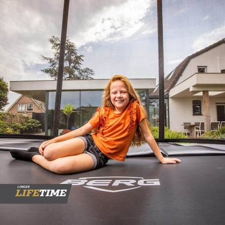 BERG - Trampoline Ultim Favorit trampoline Regular 280 cm grey+ Safety Net Comfort GRIS 4 - vertbaudet enfant 