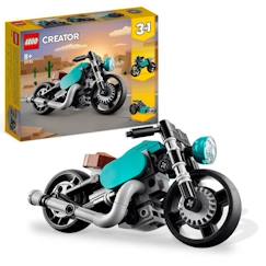 -LEGO® Creator 3-en-1 31135 La Moto Ancienne, Jouet Voiture Classique et de Rue, avec Dragster