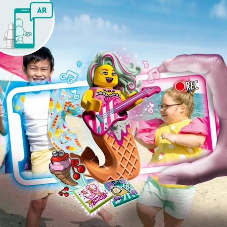 LEGO® 43102 VIDIYO™ Candy Mermaid BeatBox Créateur de Clip Vidéo Musique, Jouet Musical avec Sirène, Appli Set de Réalité Augmentée VIOLET 2 - vertbaudet enfant 