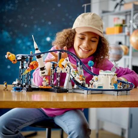 LEGO® Creator 31142 Les Montagnes Russes de l’Espace, Jouet avec Fusée Spatiale, Planètes et Briques VIOLET 5 - vertbaudet enfant 