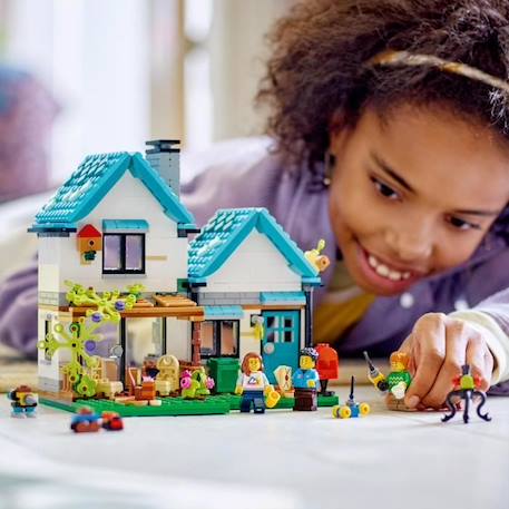 LEGO® Creator 3-en-1 31139 La Maison Accueillante, Maquette avec 3 Maisons Différentes, et Figurines BLEU 6 - vertbaudet enfant 