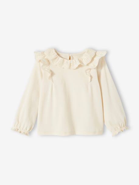 Ensemble bébé fille T-shirt à collerette jupon tulle écru 2 - vertbaudet enfant 
