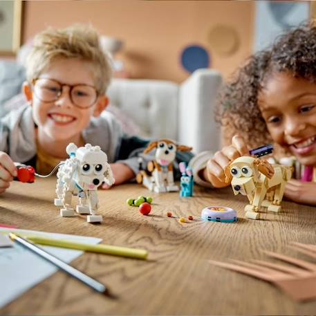 LEGO® Creator 3-en-1 31137 Adorables Chiens, Figurines de Teckel, Carlin, Caniche, Enfants Dès 7 Ans BEIGE 6 - vertbaudet enfant 