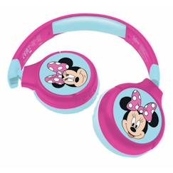 Jouet-Jeux éducatifs-Jeux scientifiques et multimédia-Casque audio Bluetooth et filaire pour enfants avec limitation de son - Minnie