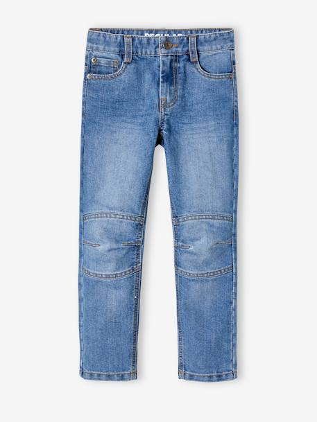 Jean garçon droit MorphologiK FIN waterless denim brut+stone 12 - vertbaudet enfant 