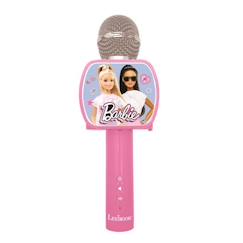 Jouet-Jeux éducatifs-Microphone sans fil Barbie avec enceinte Bluetooth, support téléphone rétractable et fonction changement de voix