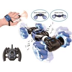 Jouet-Extreme Crosslander® Voiture télécommandée Tout-Terrain lumineuse et sonore rechargeable avec télécommande + bracelet de contrôle