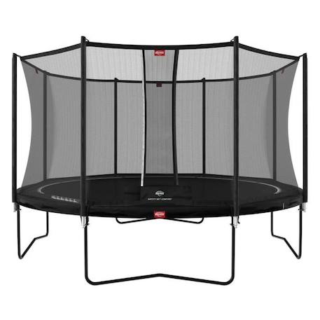 BERG - Favorit trampoline Regular 380 cm black + Safety Net Comfort NOIR 1 - vertbaudet enfant 