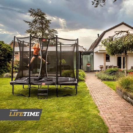 BERG - Trampoline Ultim Favorit trampoline Regular 280 cm green + Safety Net Comfort VERT 3 - vertbaudet enfant 