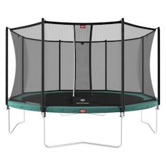 Jouet-Jeux de plein air-BERG - Favorit Trampoline d'extérieur gris 430 avec filet de protection Comfort