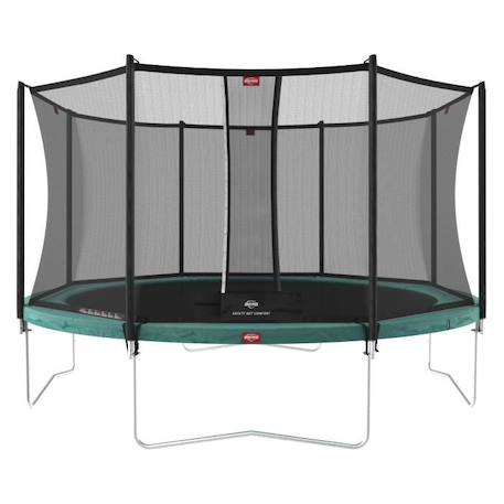 BERG - Favorit Trampoline d'extérieur gris 430 avec filet de protection Comfort VERT 1 - vertbaudet enfant 