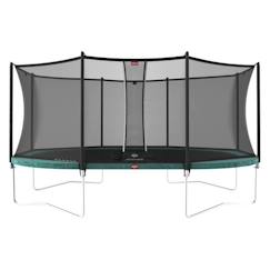 Jouet-Jeux de plein air-Trampoline BERG Grand Favorit Regular 520 Green + Safety Net Comfort