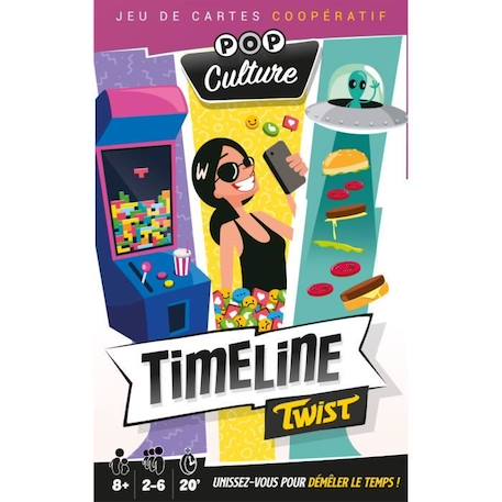 Timeline Twist Pop Culture|Asmodee - Jeu de cartes coopératif - 2 à 6 joueurs - À partir de 8 ans BLEU 4 - vertbaudet enfant 