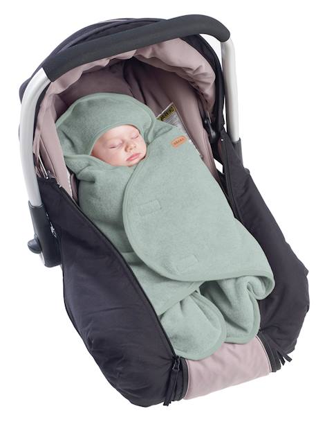Couverture Babynomade double polaire Dusty rose+Heather grey+vert sauge 15 - vertbaudet enfant 