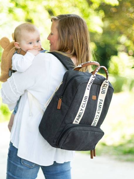 Sac à dos à langer Family Club Signature blanc+écru+marron+noir+vert 22 - vertbaudet enfant 