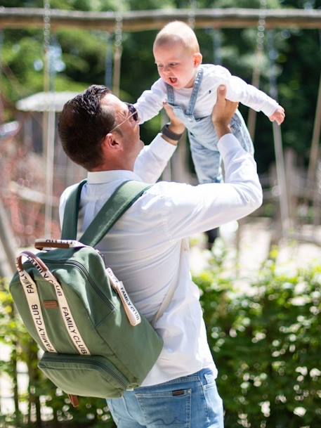 Sac à dos à langer Family Club Signature blanc+écru+marron+noir+vert 30 - vertbaudet enfant 