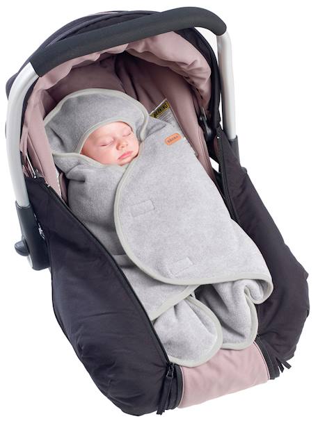 Couverture Babynomade double polaire Dusty rose+Heather grey+vert sauge 10 - vertbaudet enfant 
