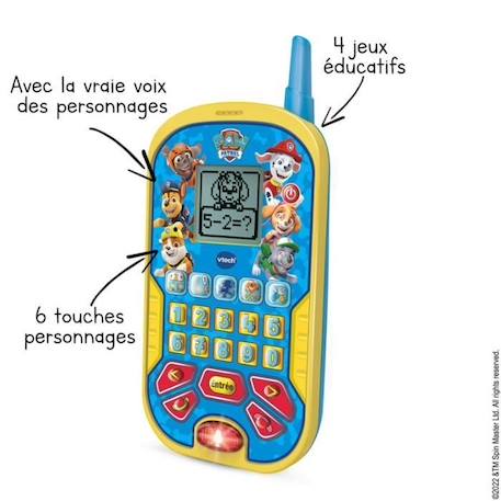 VTECH - PAT PATROUILLE -  Le Smartphone Éducatif BLEU 3 - vertbaudet enfant 