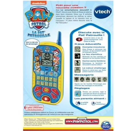 VTECH - PAT PATROUILLE -  Le Smartphone Éducatif BLEU 4 - vertbaudet enfant 