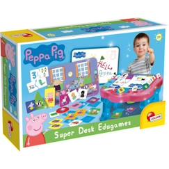 Jouet-Premier âge-Premières manipulations-Bureau d'activités Peppa Pig Super Desk - LISCIANI GIOCHI - 10 jeux éducatifs