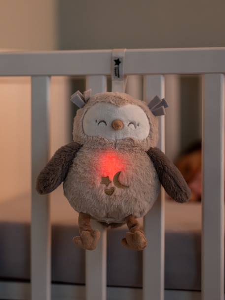 Peluche aide au sommeil lumineuse et sonore Deluxe Ollie la chouette gris 2 - vertbaudet enfant 
