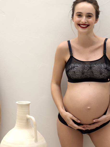 Brassière de maternité et d'allaitement Dahlia noir 1 - vertbaudet enfant 