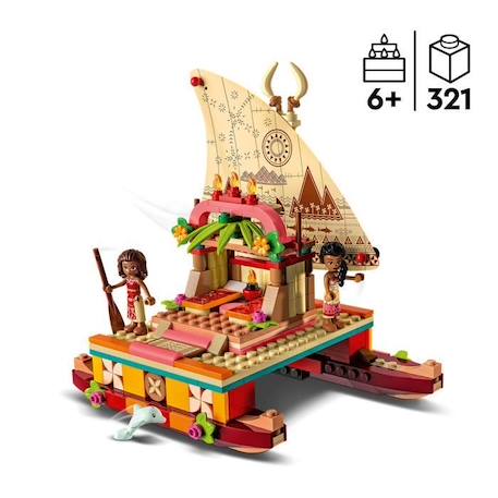 LEGO® Disney Princesse 43210 Le Bateau d’Exploration de Vaiana, Jouet avec Dauphin, Mini-Poupée BLANC 2 - vertbaudet enfant 