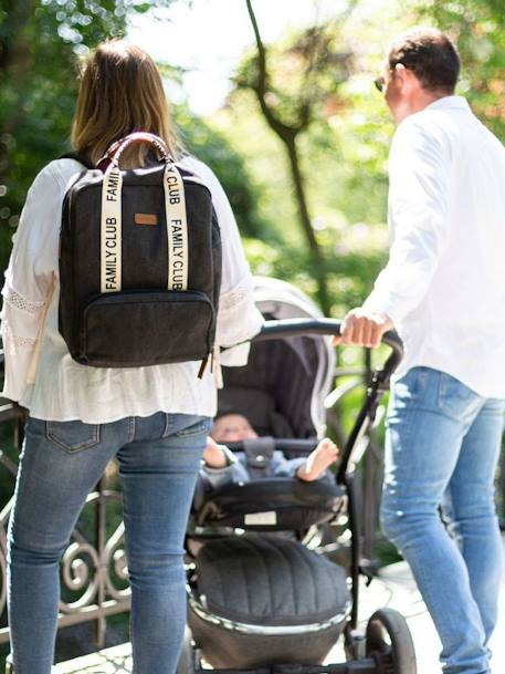 Sac à dos à langer Family Club Signature blanc+écru+marron+noir+vert 23 - vertbaudet enfant 