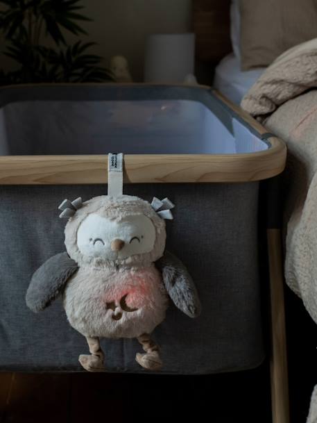Peluche aide au sommeil lumineuse et sonore Deluxe Ollie la chouette gris 3 - vertbaudet enfant 
