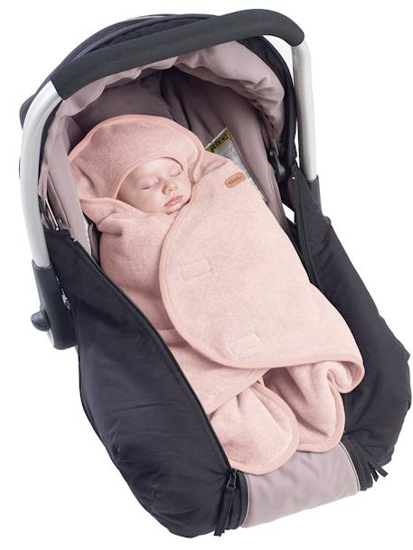 Couverture Babynomade double polaire Dusty rose+Heather grey+vert sauge 4 - vertbaudet enfant 