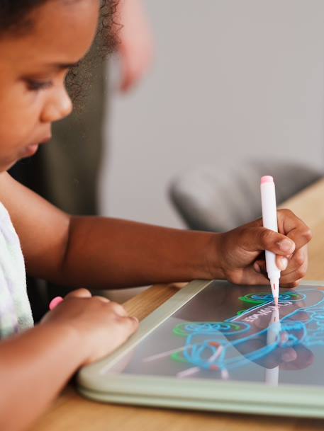 KIDYDRAW-PRO - Table lumineuse nomade - kaki+rose 4 - vertbaudet enfant 