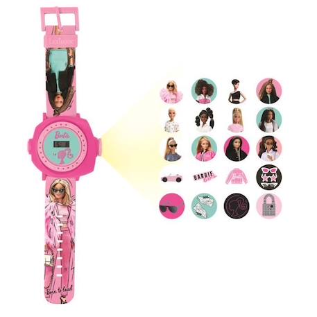 Montre digitale Barbie - LEXIBOOK - Projection 20 images - Bracelet ajustable ROSE 1 - vertbaudet enfant 