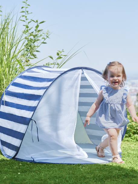 Tente Anti-UV Haute protection 50+ MARINIERE+vert 2 - vertbaudet enfant 