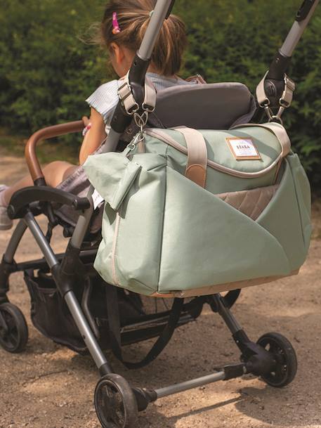 Sac à langer Sydney II beige imprimé+vert sauge 8 - vertbaudet enfant 