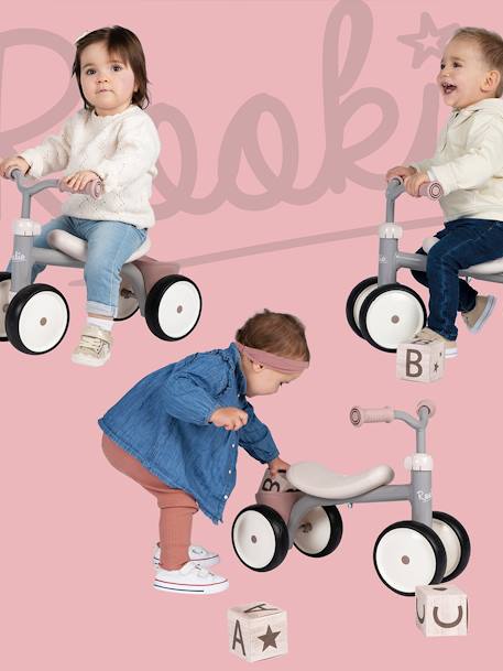 Porteur Rookie rose+ROUGE VIF UNI 2 - vertbaudet enfant 