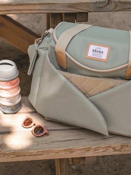 Sac à langer Sydney II beige imprimé+vert sauge 6 - vertbaudet enfant 