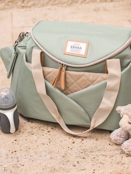 Sac à langer Sydney II beige imprimé+vert sauge 5 - vertbaudet enfant 