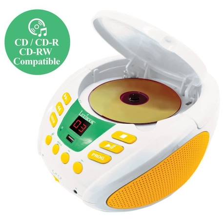 Lecteur CD Bluetooth Animaux - LEXIBOOK - Effets Lumineux - USB - Enfant BLANC 1 - vertbaudet enfant 
