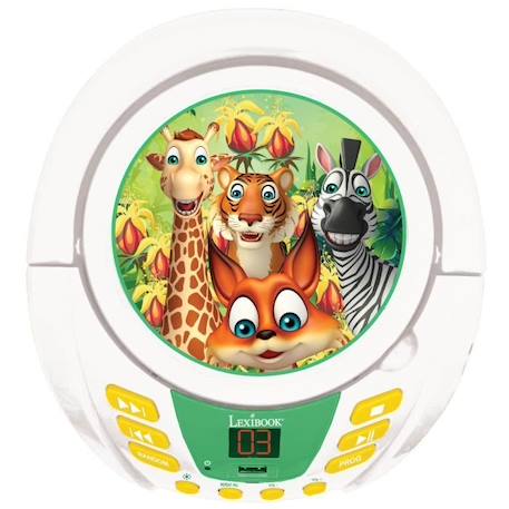 Lecteur CD Bluetooth Animaux - LEXIBOOK - Effets Lumineux - USB - Enfant BLANC 4 - vertbaudet enfant 