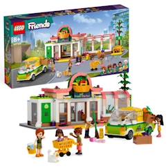 Jouet-Jeux d'imagination-Jeux de construction-LEGO® Friends 41729 L’Épicerie Biologique, Jouet Supermarché, avec Camion & Mini-Poupées