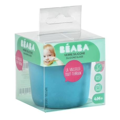 Verre Ventouse pour Enfant - BEABA - Bleu - 100% silicone - résistant - sans BPA BLEU 2 - vertbaudet enfant 