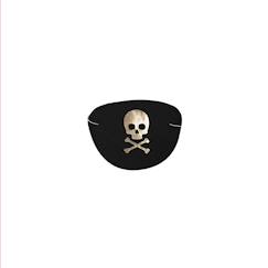 Jouet-Cache-oeil pirate Party Pro - Lot de 8 en carton noir avec sigle pirate or pour anniversaire enfant