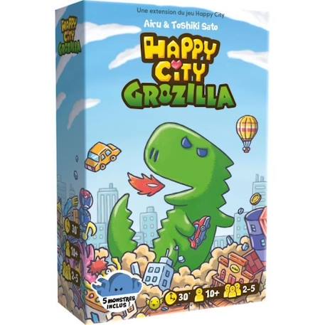 Cocktail Games Happy City - Extension : Grozilla - Jeux de société - A partir de 10 Ans - 2 à 5 Joueurs - 30 Min - Version FR BLEU 1 - vertbaudet enfant 