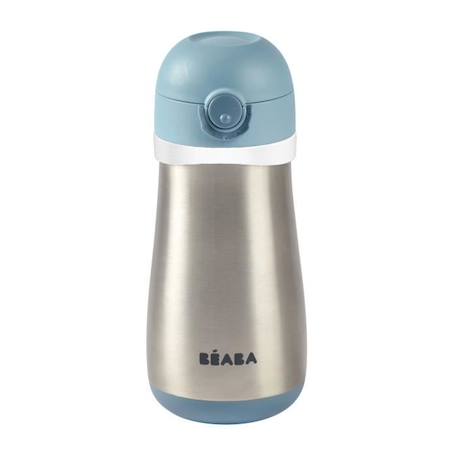 BEABA, Gourde inox 350 ml + anse - windy blue BLEU 1 - vertbaudet enfant 